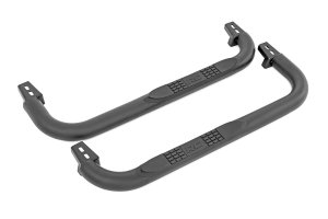 Jeep Wrangler Nerf Bar - Rough Country - 3-Inch Tube - Black - '97-'06